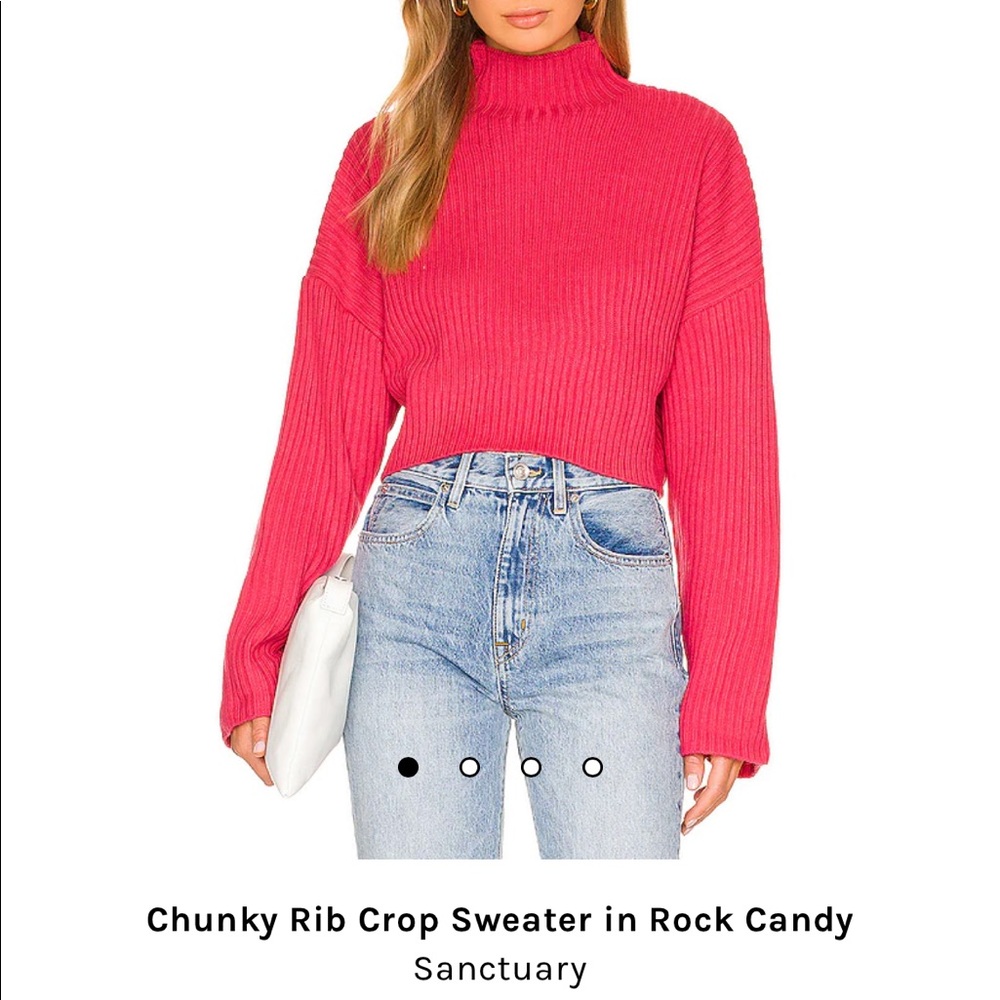 Sanctuary Chunky Rib Crop Sweater -NWOT